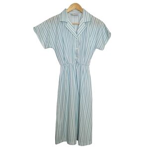 Striped Blue Shirt Dress